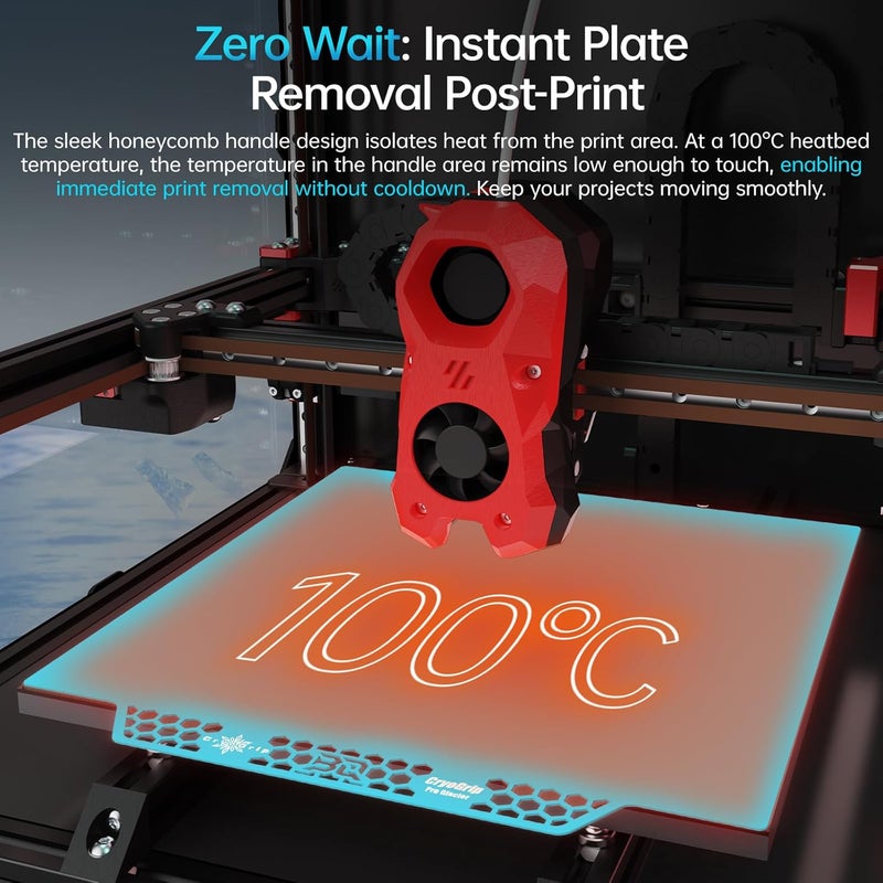 BigTreeTech BIQU CryoGrip Pro Glacier 300x300MM for Voron 300/Qidi Plus 4 3D Printers Upgrade Panda Build Plate - Image 4